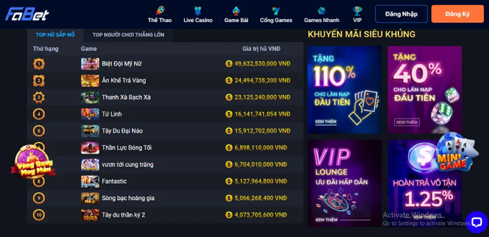 Ưu đãi chào mừng người chơi slot